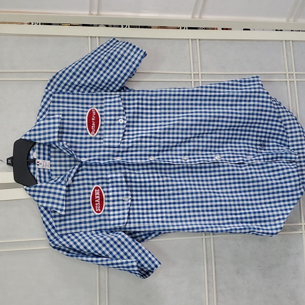 Vintage Women's Butter Krust Uniform Shirt. Made in the USA